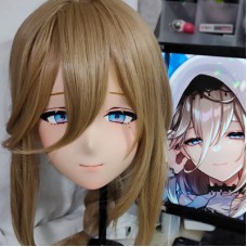 (GLA058)Customize Character'! Female/Girl Resin Full/Half Head With Lock Anime Cosplay Japanese Animego Kigurumi Mask